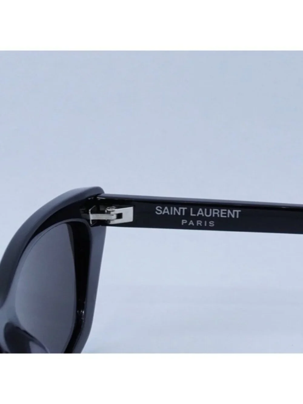 Saint Laurent SL277 009 Sunglasses Black Cat Eye Frame, Black Lenses
